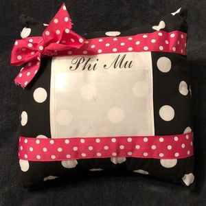 Phi Mu decorative pillow